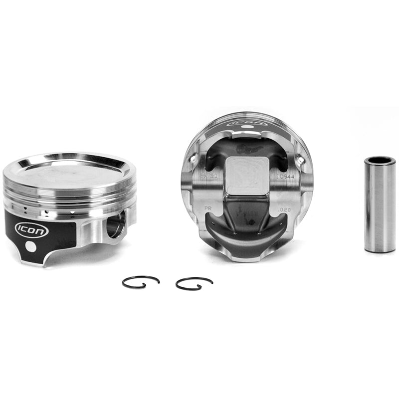 6pc Forged Dish Piston Set, 3.905" Bore