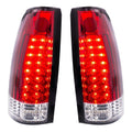 LED Tail Lights with Red and Clear Lens