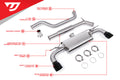 3-Inch T304 Stainless Steel Cat-Back Exhaust