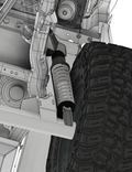 Motobilt Rear Coilover Shock Mount and Frame Reinforcement Bracket Jeep JT Gladiator MB3114