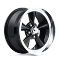 U107 Standard 15x7 -5mm Offset 5x114.3mm Gloss Black Diamond Cut Wheel