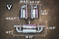 2.5-Inch T304 Stainless Steel Exhaust Muffler with Vacuum Valves