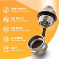 Stainless Steel Drain Tube w/ Brass Valve
