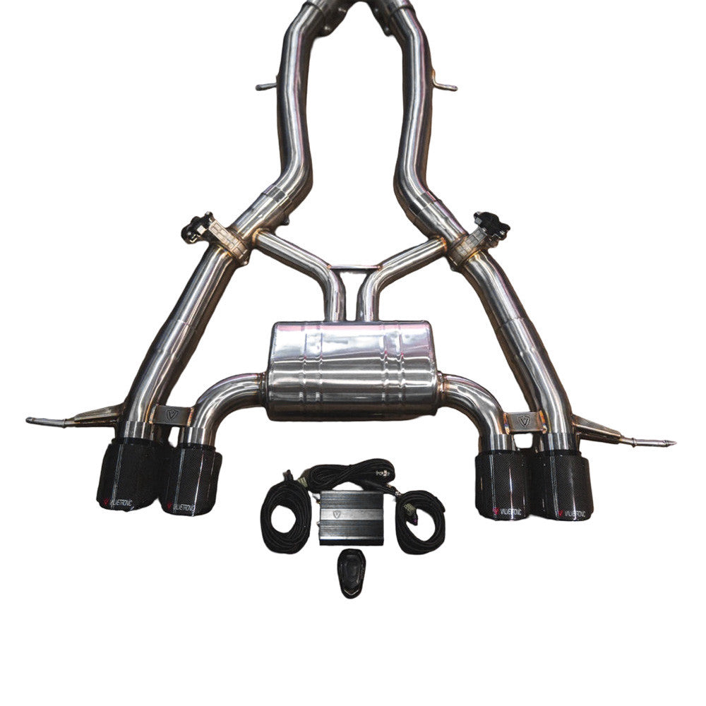Axle-Back Exhaust System with Forged Carbon Tips