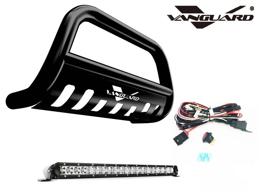 Black Powder Coat T304 Stainless Steel Bull Bar with 20-Inch LED Light Bar