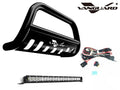 Black Powder Coat T304 Stainless Steel Bull Bar with 20-Inch LED Light Bar