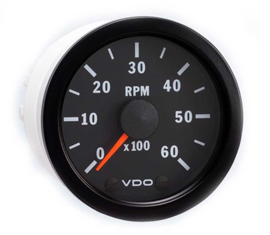 0-6000 RPM Analog Tachometer Gauge