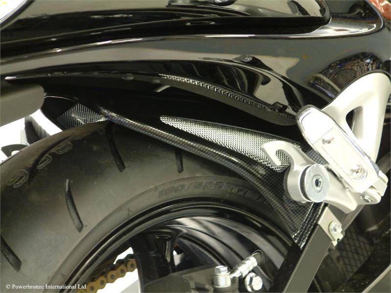 Carbon Look Rear Fender w/ Silver Grille