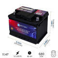 Group Size 47 AGM Battery
