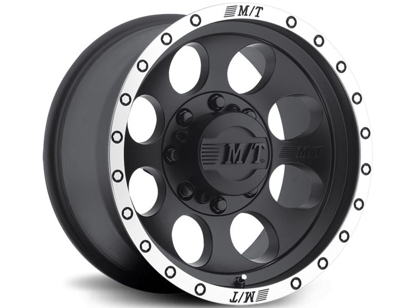 16x8 Matte Black Simulated Beadlock Wheel