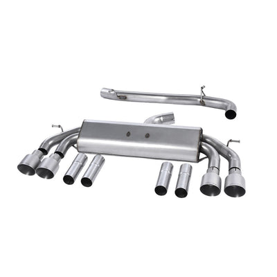 3" T304 Stainless Steel Quad 100mm Titanium GT100 Cat-Back Exhaust System