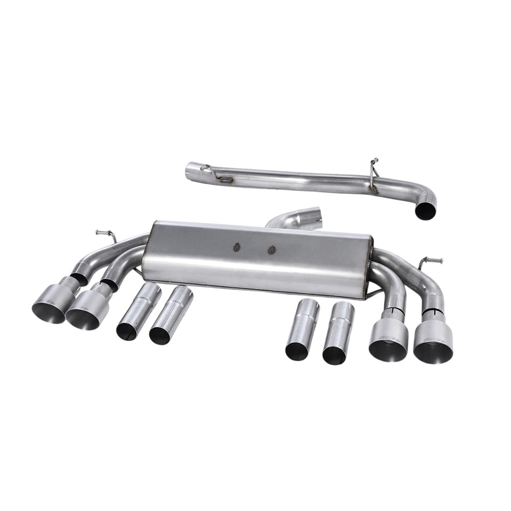 3" T304 Stainless Steel Quad 100mm Titanium GT100 Cat-Back Exhaust System