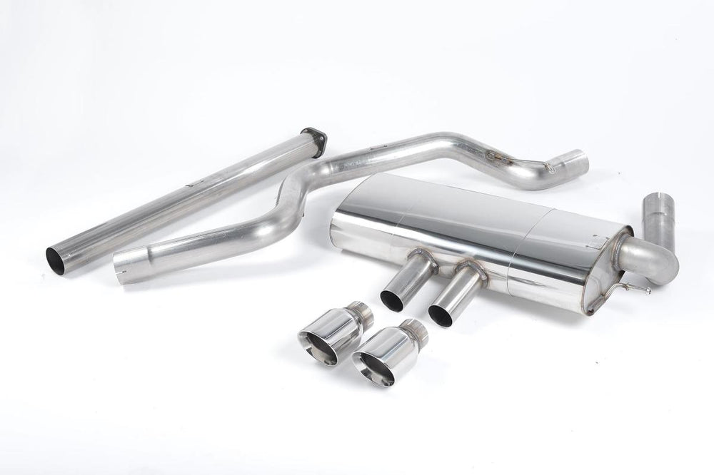 Cat-Back Exhaust System, Non-Resonated Dual GT100 Tips