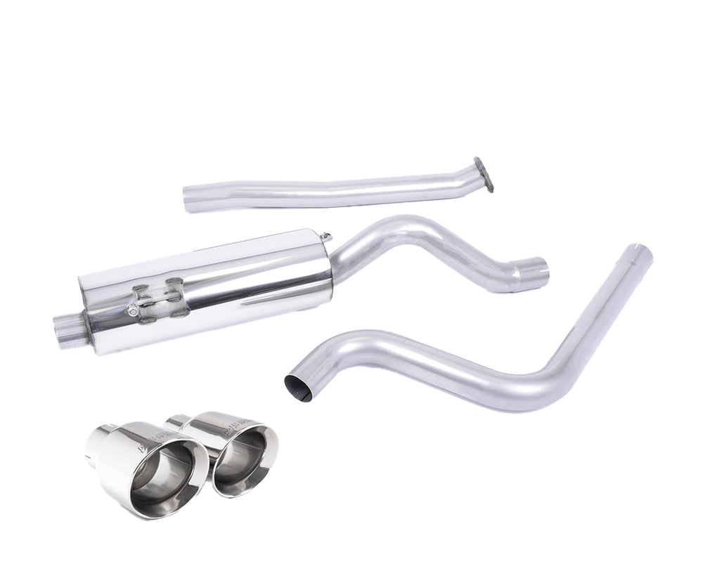 Cat-Back Exhaust System, Non-Resonated, Twin 80mm GT80 Polished Tips