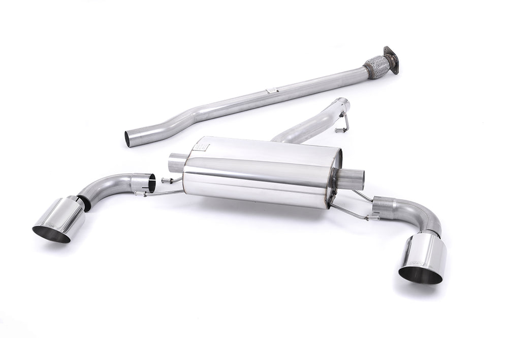 Cat-Back Exhaust System, Non-Resonated, Dual GT115 Tips, 2.5-Inch Pipe
