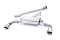 Cat-Back Exhaust System, Non-Resonated, Dual GT115 Tips, 2.5-Inch Pipe