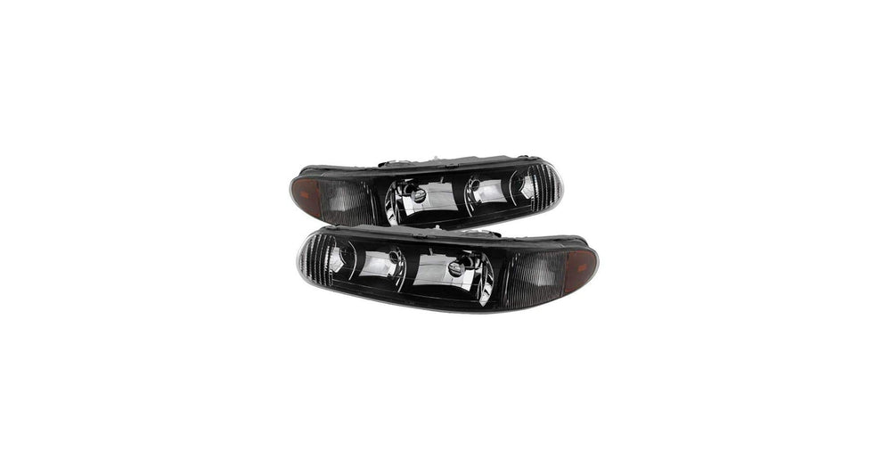 Black Housing Amber Lens Headlights