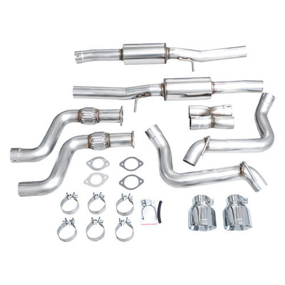 Track Catback Exhaust System Dual 3-Inch T304L Stainless Steel