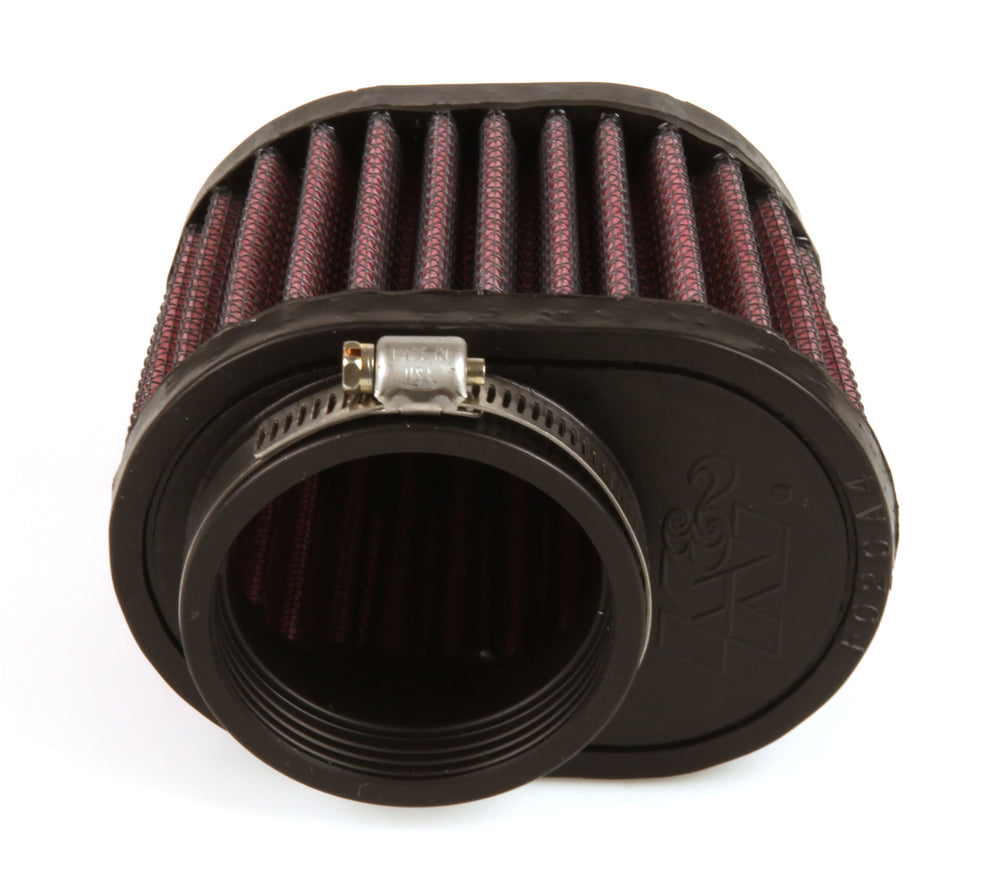 Oval Straight Clamp-On Air Filter, 2-Inch Flange ID