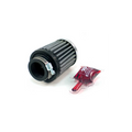 Universal Clamp-On Air Filter, Round Tapered, Chrome Top