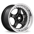 18-Inch 5x114.3 35mm Offset Gloss Black Machined Lip Alloy Wheel