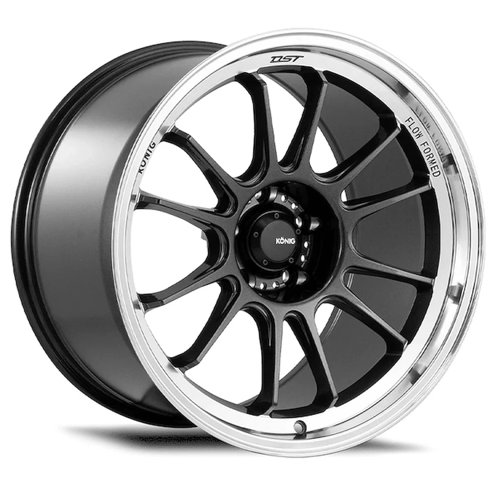 Hypergram 18x9.5 35mm 5x114.3 Matte Gunmetal Gray Machined Lip Wheel