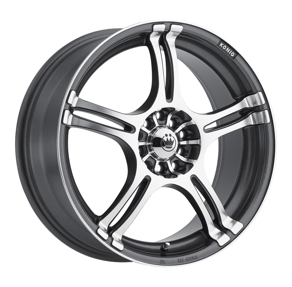 Incident 13-Inch Graphite/Machined Face 5-Spoke Wheel