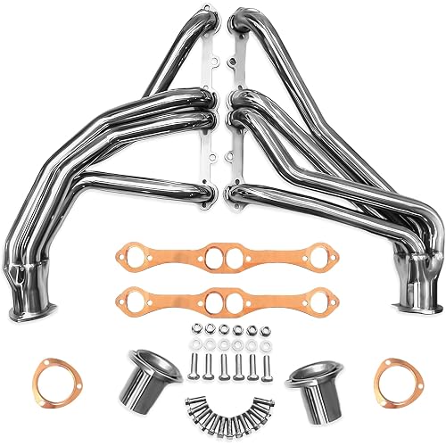 Polished Oval Race Mufflers with 4-Inch Tips Cat-Back Exhaust