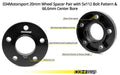 20mm Wheel Spacer Pair, 66.6mm CB, 5x112mm Bolt Pattern