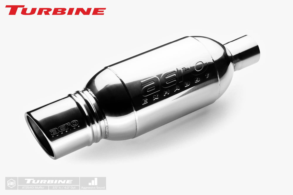Aero Exhaust Turbine 2.5-Inch Inlet x 4-Inch Rolled Tip
