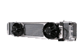 Dual-Pass Heat Exchanger with Spal Fans