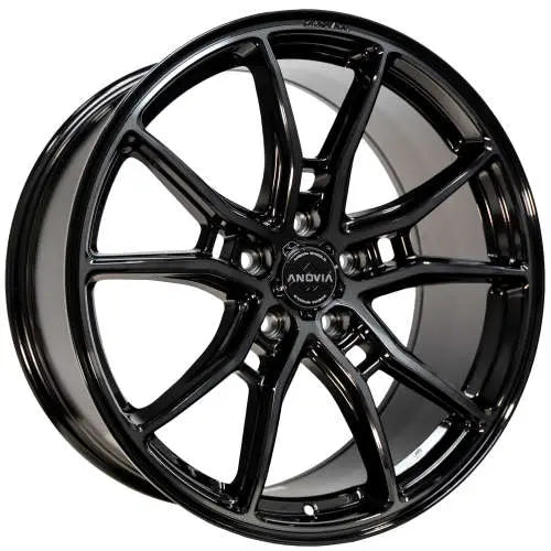 AN-10 19x8.5 +35 5x114.3mm Black Dark Tint Machined Spoke Faces
