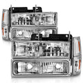 Crystal Headlights with Chrome Housings