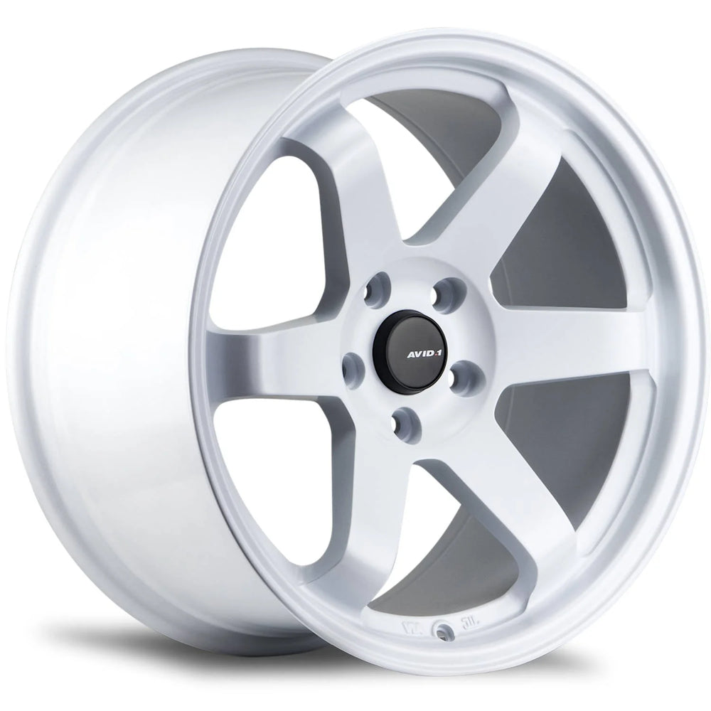 AV6 17x8 +35mm 5x114.3mm Matte White Alloy Wheel