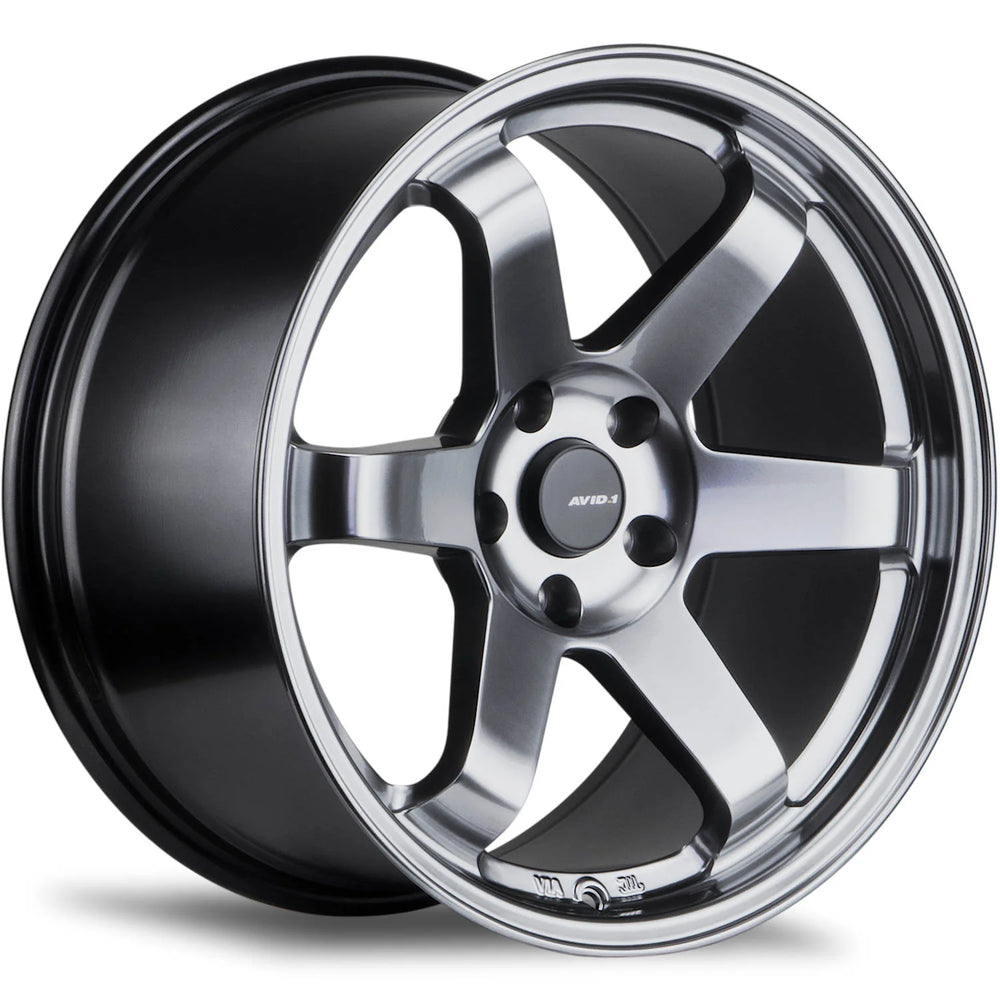 AV6 17x8 +35mm 4x100mm Hyperblack Alloy Wheel
