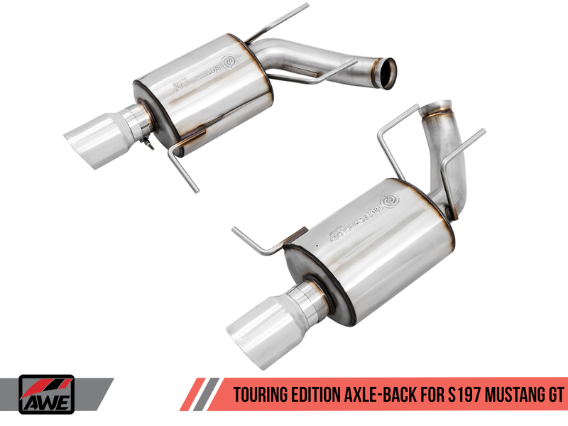 Touring Edition Axle-back Exhaust with Chrome Silver Tips