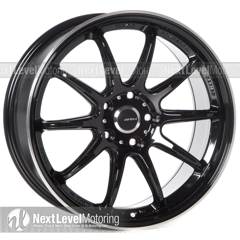 AV40 18x8 5x100 35mm Offset Gloss Black Wheel
