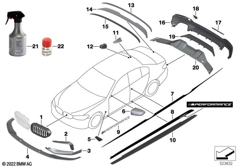 G30 5 Series Carbon Fiber Rear Diffuser