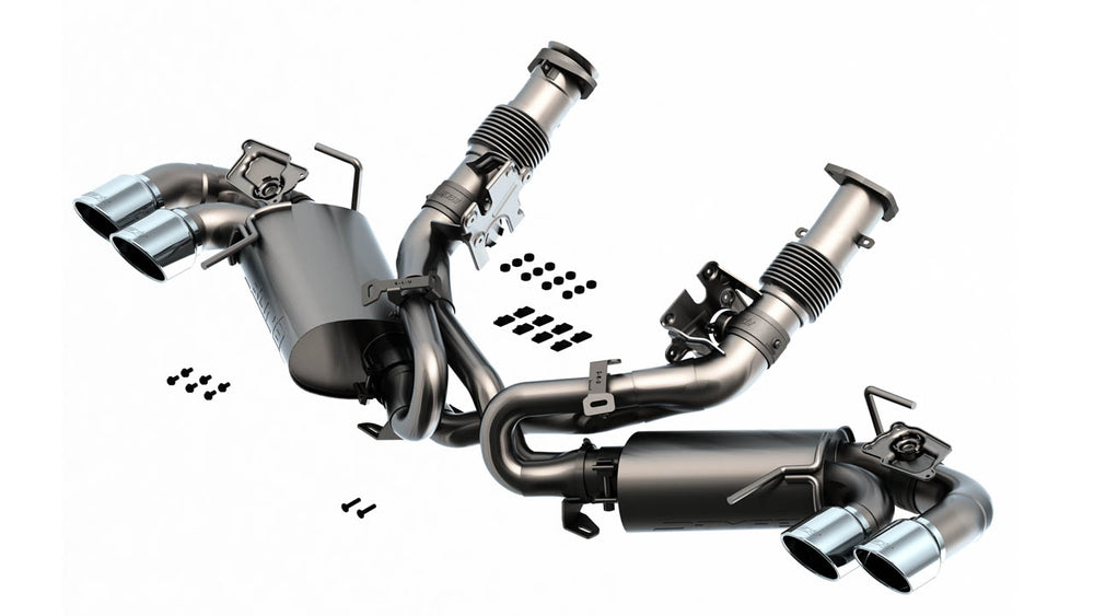 S-Type Cat-Back Exhaust System w/ Quad 4-Inch Bright Chrome Tips