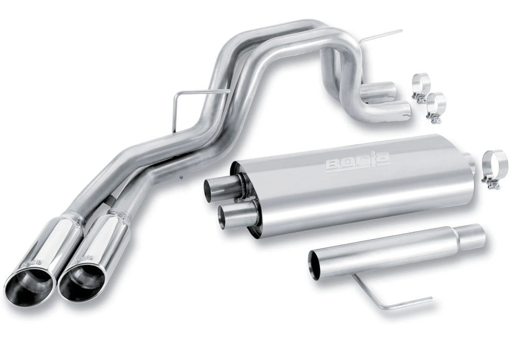 S-Type Cat-Back Exhaust System with Dual Rectangle Chrome Tips