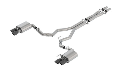 ATAK Cat-Back Exhaust System, 3-Inch Tubing, 4-Inch Black Chrome Tips