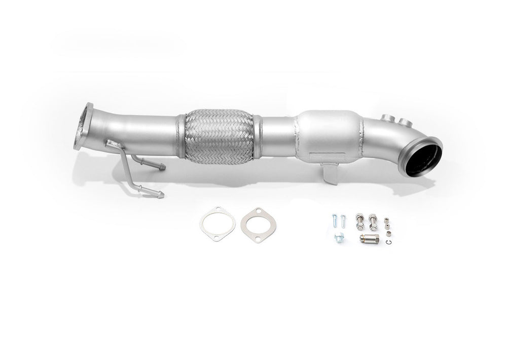 QKspl Catted 3-Inch Downpipe with Flex Joint