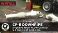 QKspl Catted 3-Inch Downpipe with Flex Joint