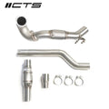 3-Inch Mandrel-Bent Stainless Steel High-Flow Catted Downpipe