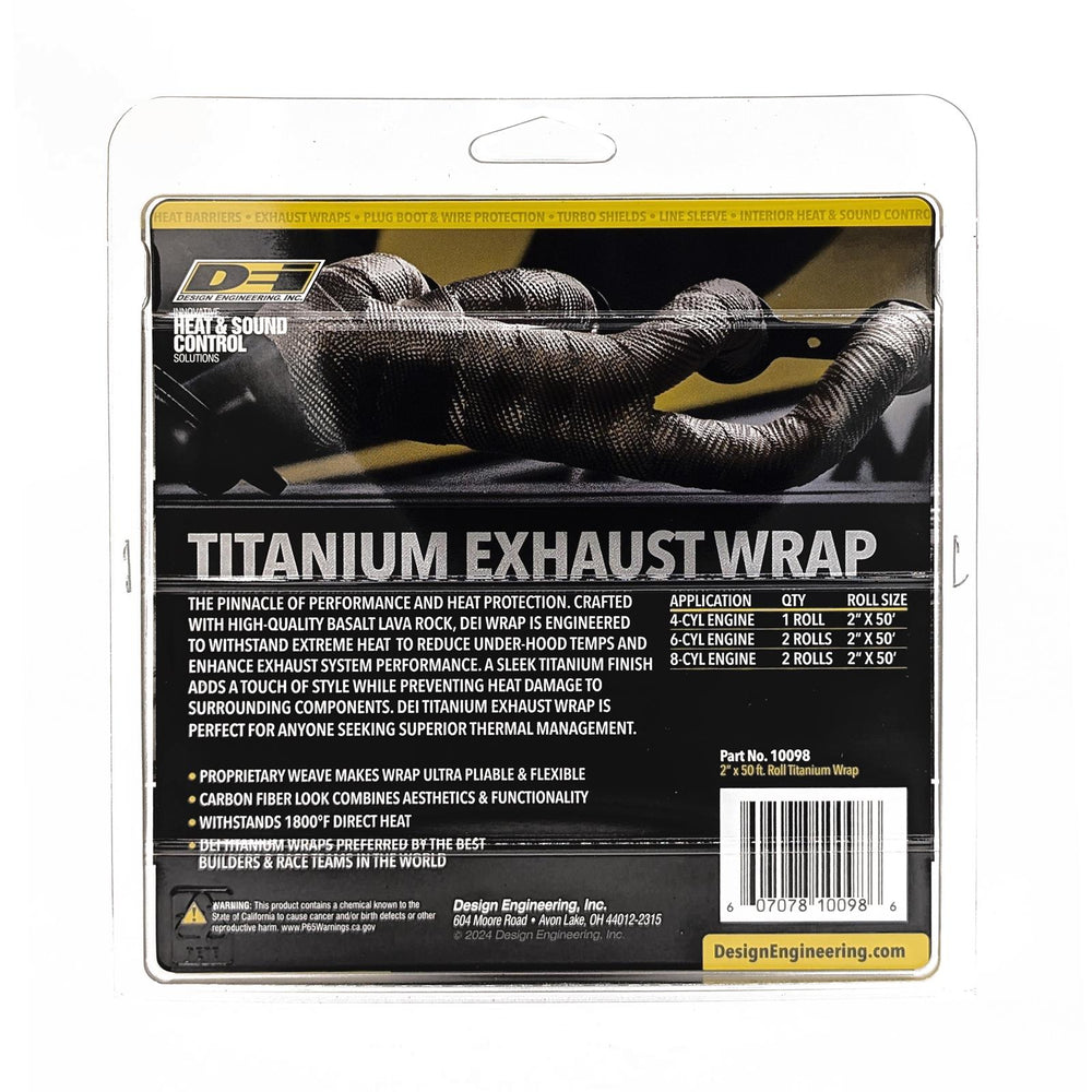 Titanium Exhaust Wrap 2" x 50'