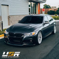 Black Projector Headlight Assembly with White LED Angel Eyes