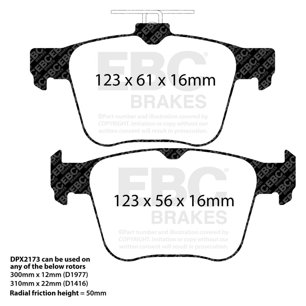 Redstuff Low Dust Front Brake Pads