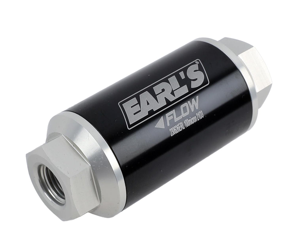 Billet Aluminum In-Line Fuel Filter, 6 AN
