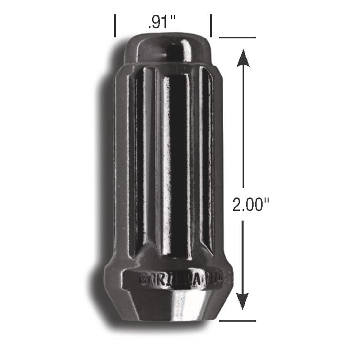 Duplex Black Chrome Lug Nuts 14mm x 1.50