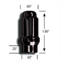 Small Diameter Spline Extended Thread Lug Nuts 12mm x 1.50